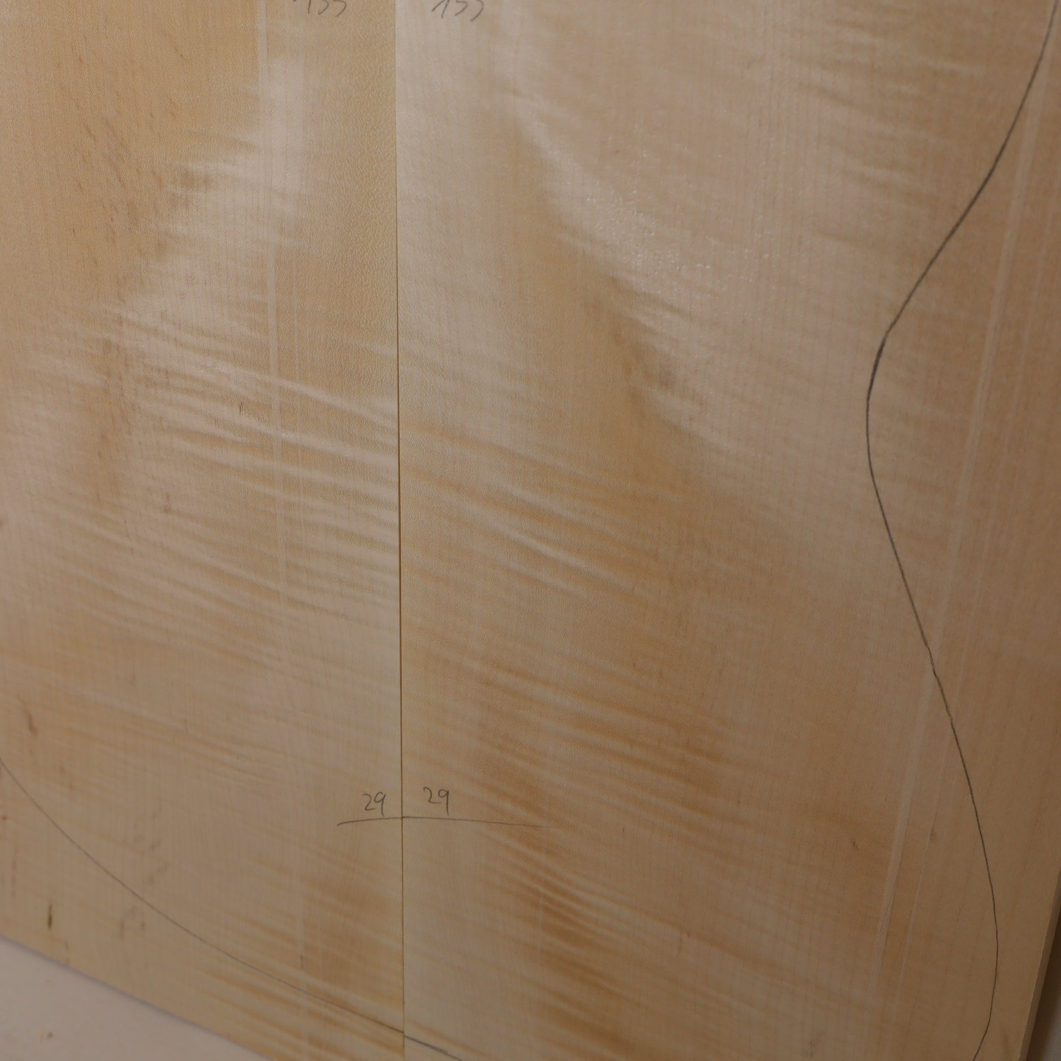 Maple Drop Top 2-piece for Electric Guitar A (no. 1605)