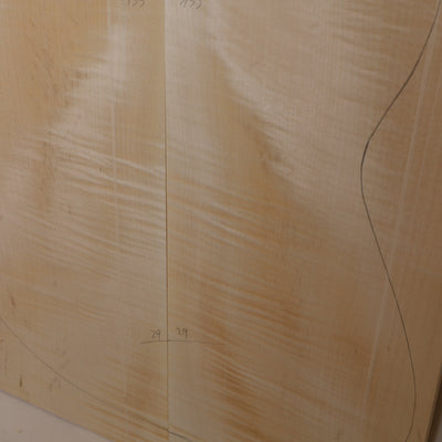 Ahorn Drop Top 2-teilig für E-Gitarre A (Nr. 1605)