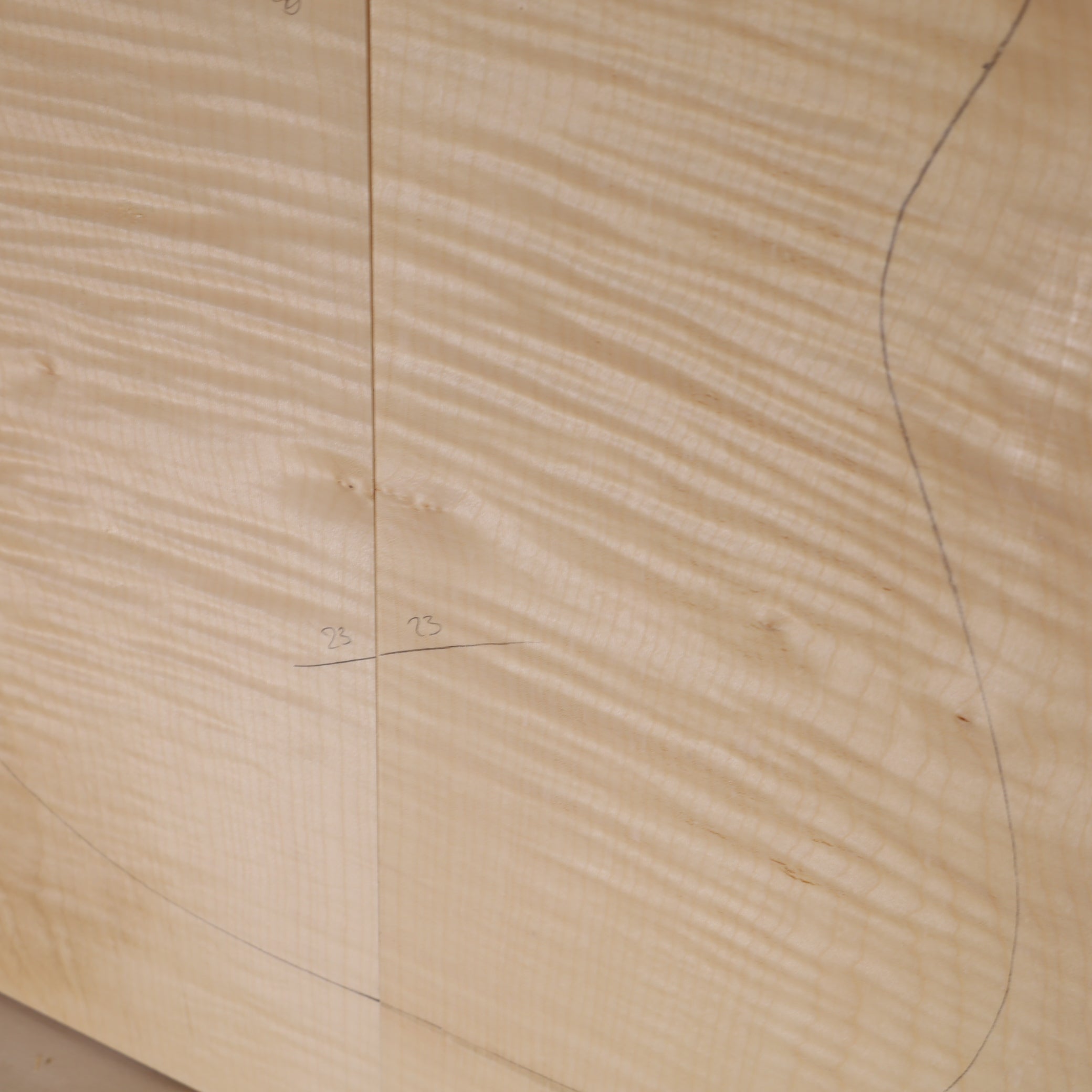 Maple Carved Top 2-piece for Electric Guitar AA (no. 1608)