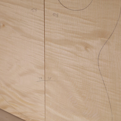 Ahorn Carved Top 2-teilig für E-Gitarre AA (Nr. 1609)