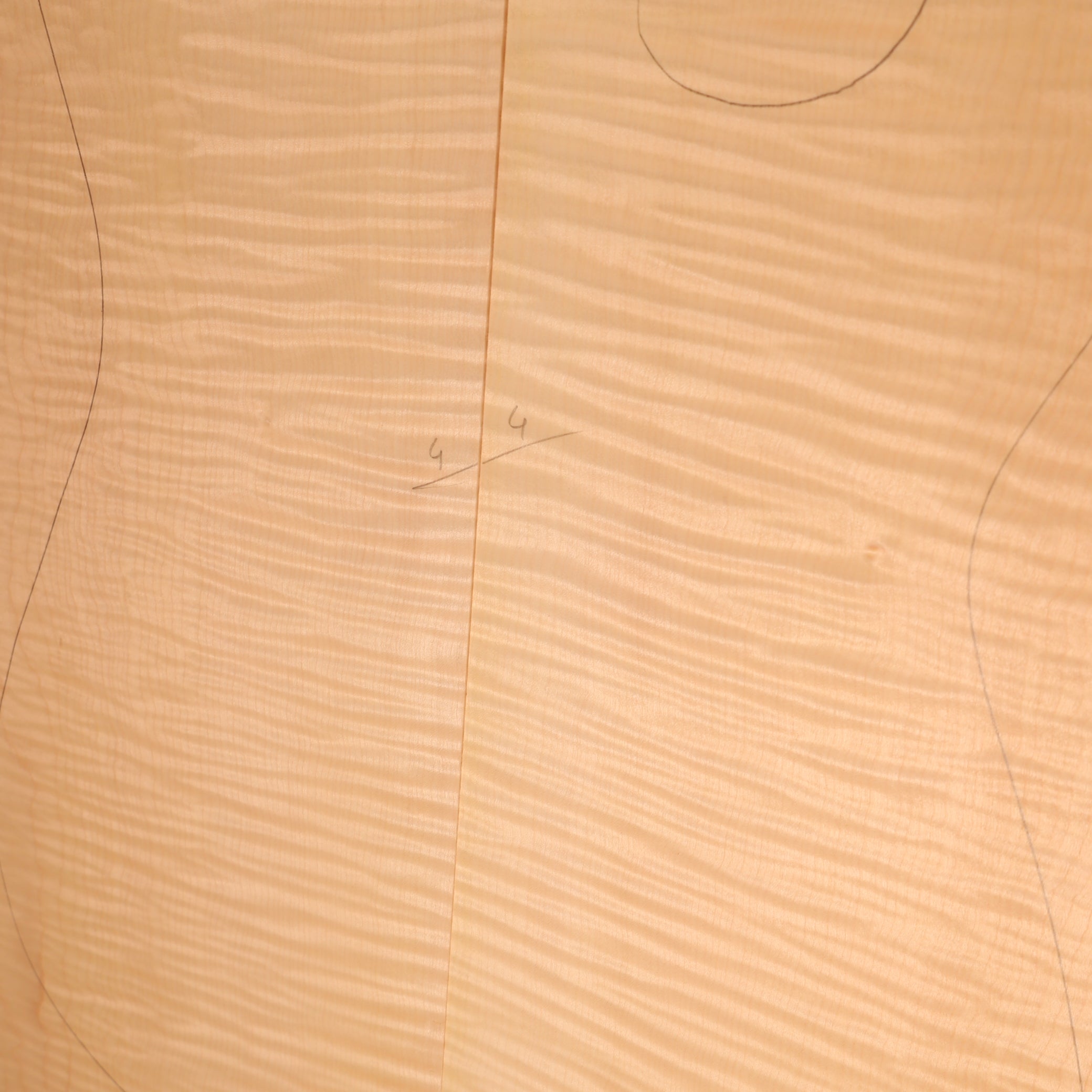 Maple Carved Top 2-piece for Electric Guitar AAA (no. 2184)