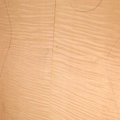 Maple Carved Top 2-piece for Electric Guitar AAA (no. 2184)