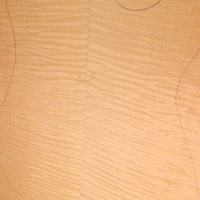 Maple Carved Top 2-piece for Electric Guitar AAA (no. 2185)