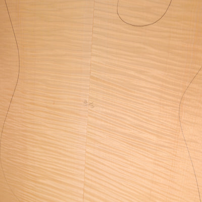 Maple Carved Top 2-piece for Electric Guitar AAA (no. 2186)