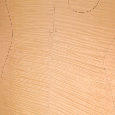 Maple Carved Top 2-piece for Electric Guitar AAA (no. 2187)