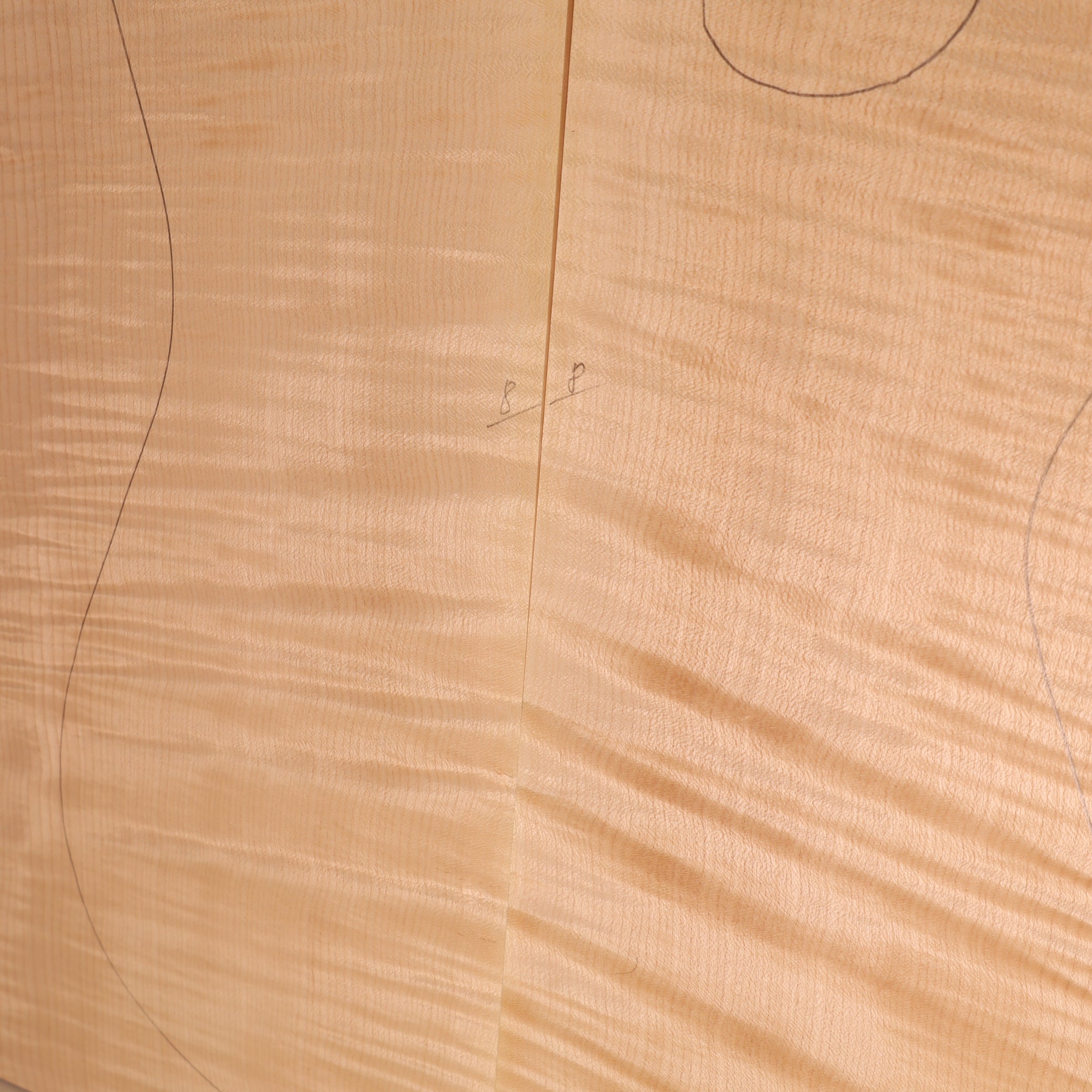 Maple Carved Top 2-piece for Electric Guitar AAA (no. 2188)