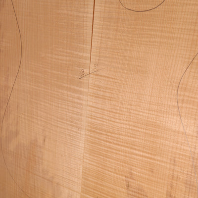 Maple Carved Top 2-piece for Electric Guitar AA (no. 2190)