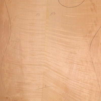 Maple Drop Top 2-piece for Electric Guitar AA (no. 2195)