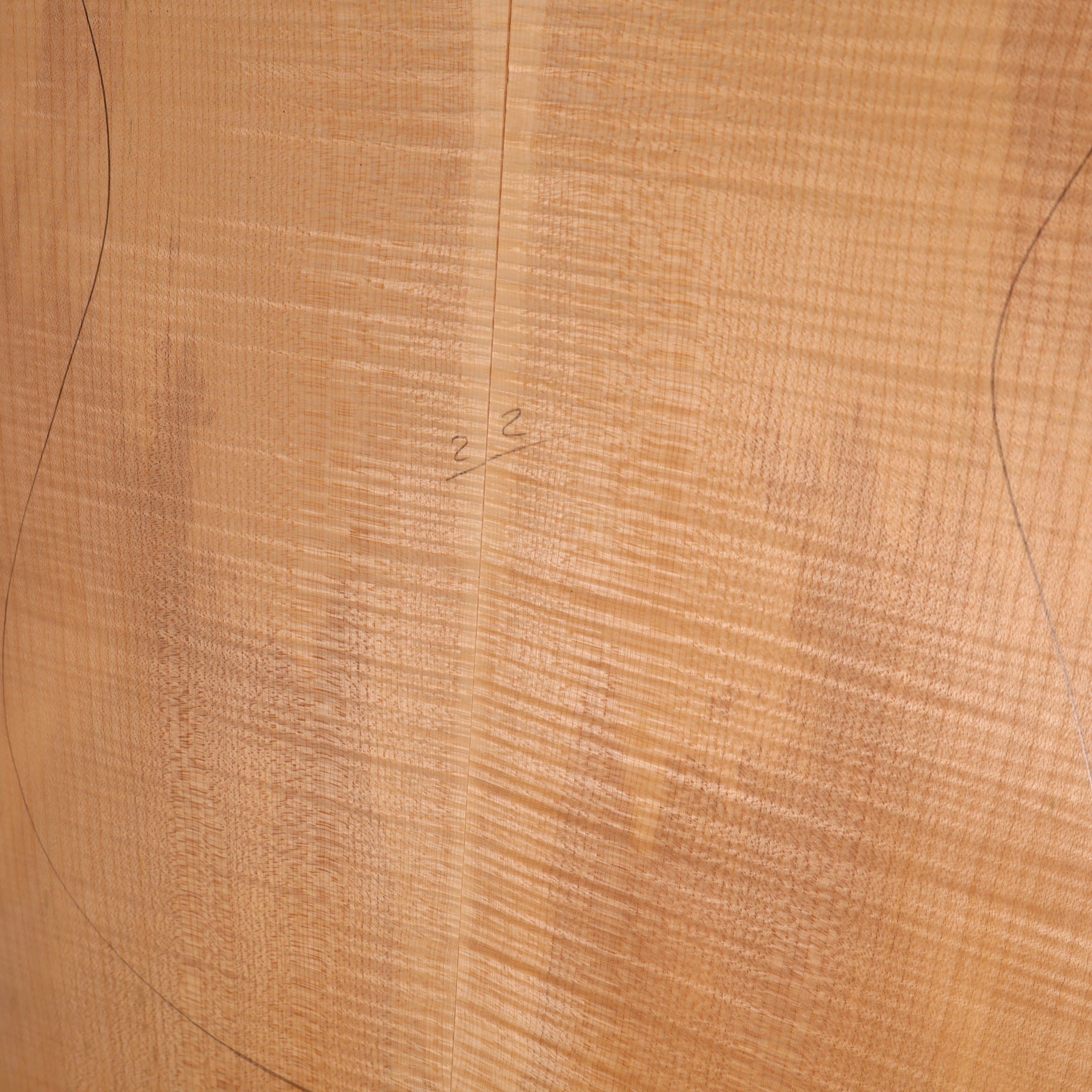 Maple Drop Top 2-piece for Electric Guitar AA (no. 2196)