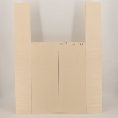 Ahorn Set (Boden/Zargen) für Steelstring Gitarre AA (Nr. 2398)
