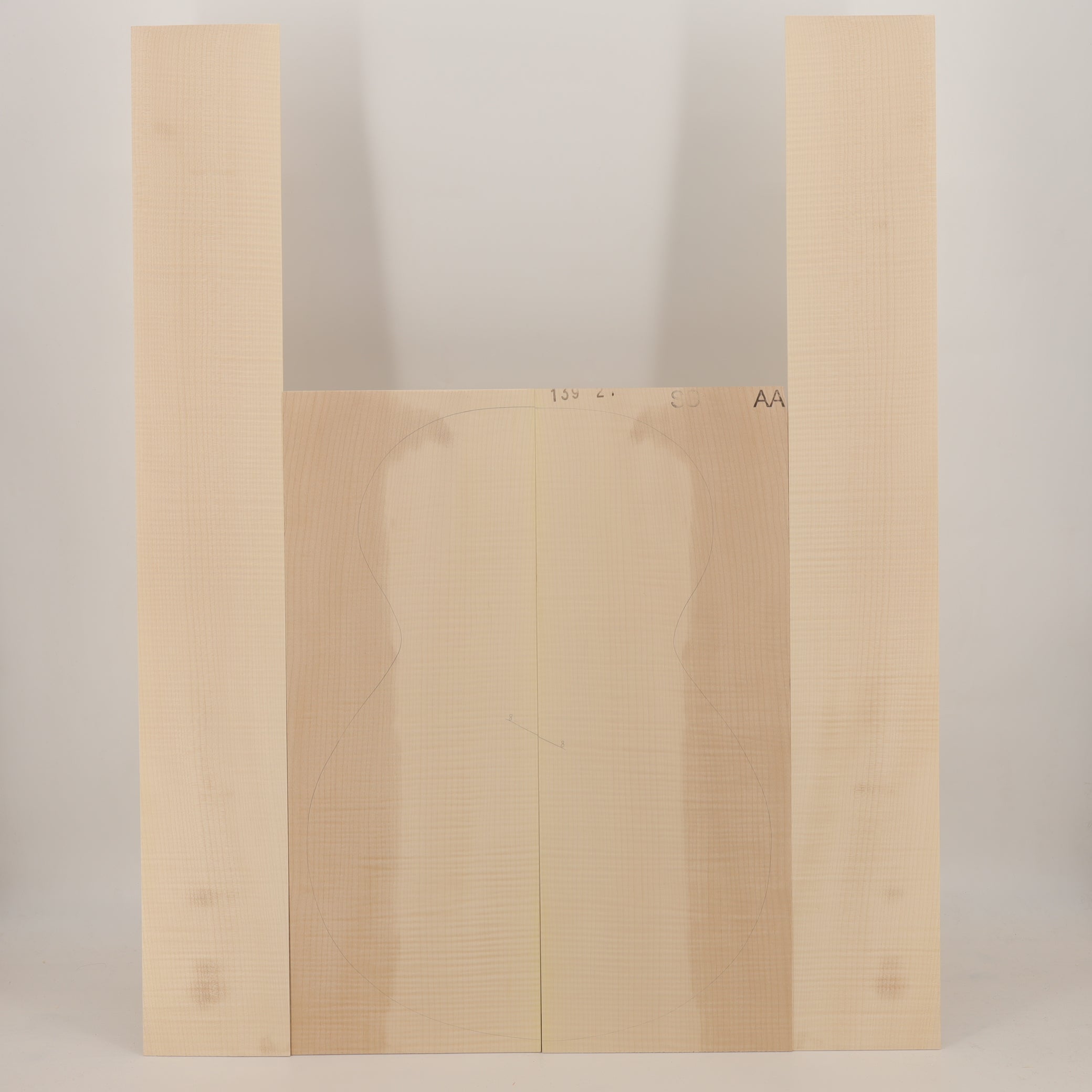 Maple Set (Back/Sides) for Steel String Guitar AA (no. 2401)