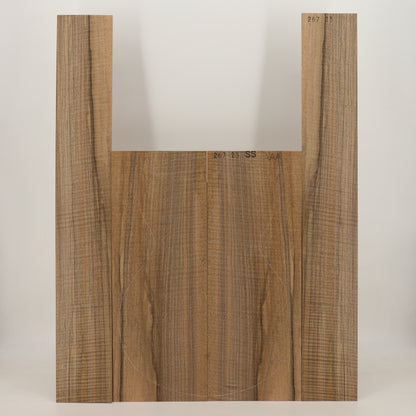 Nussbaum Set (Boden/Zargen) für Steelstring Gitarre AAA (Nr. 2440)