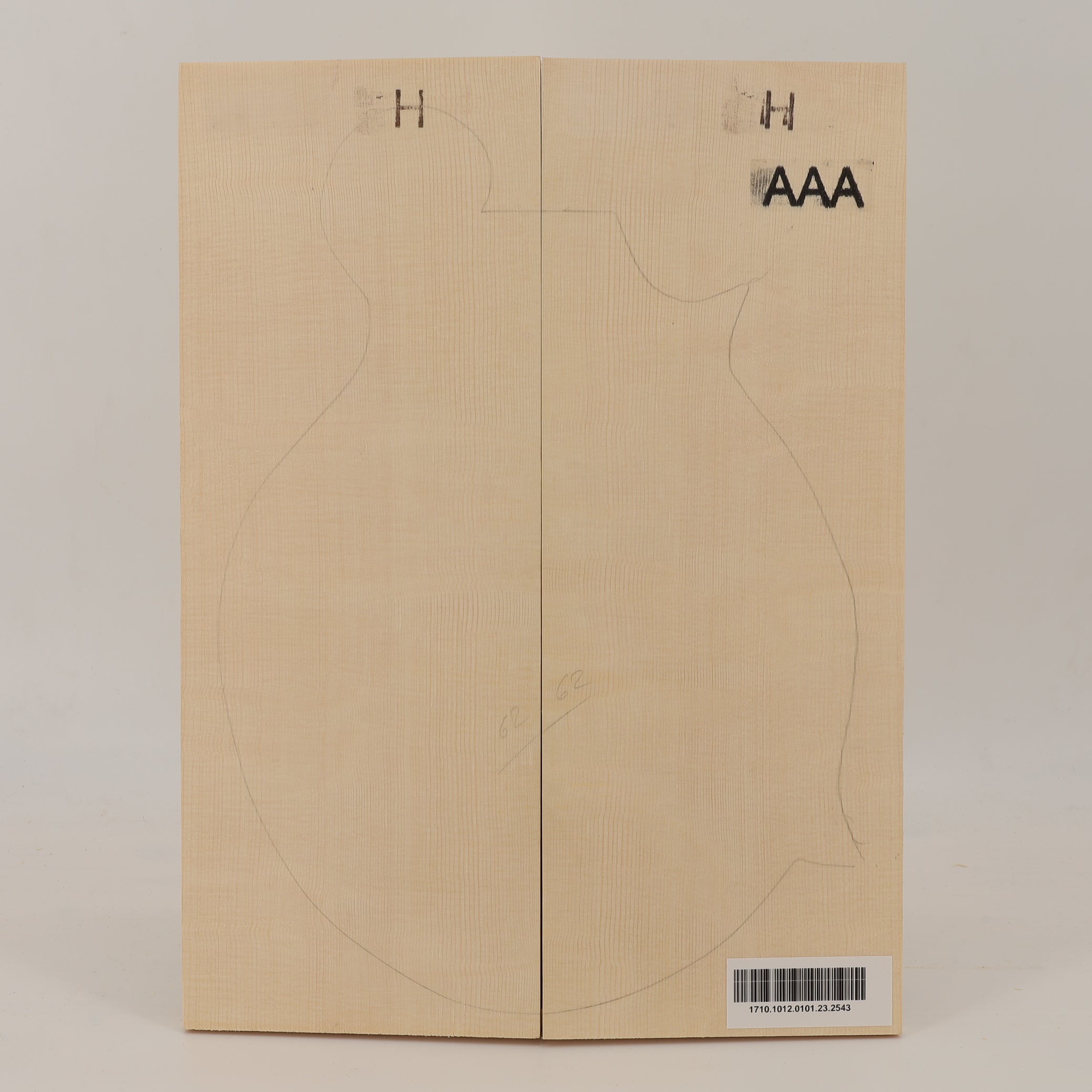 Fichtendecke für Mandoline Archtop AAA (Nr. 2543)
