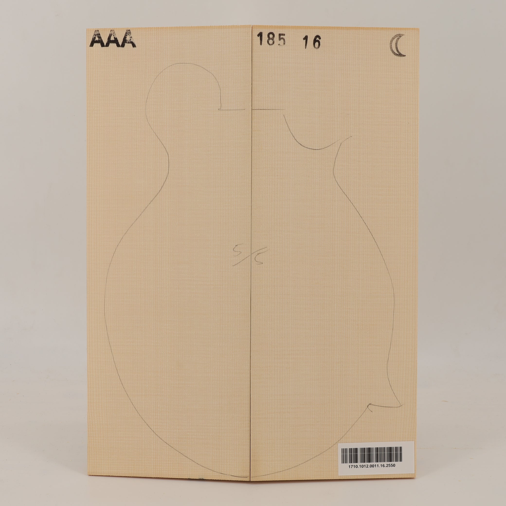Fichtendecke für Mandoline Archtop AAA (Nr. 2550)