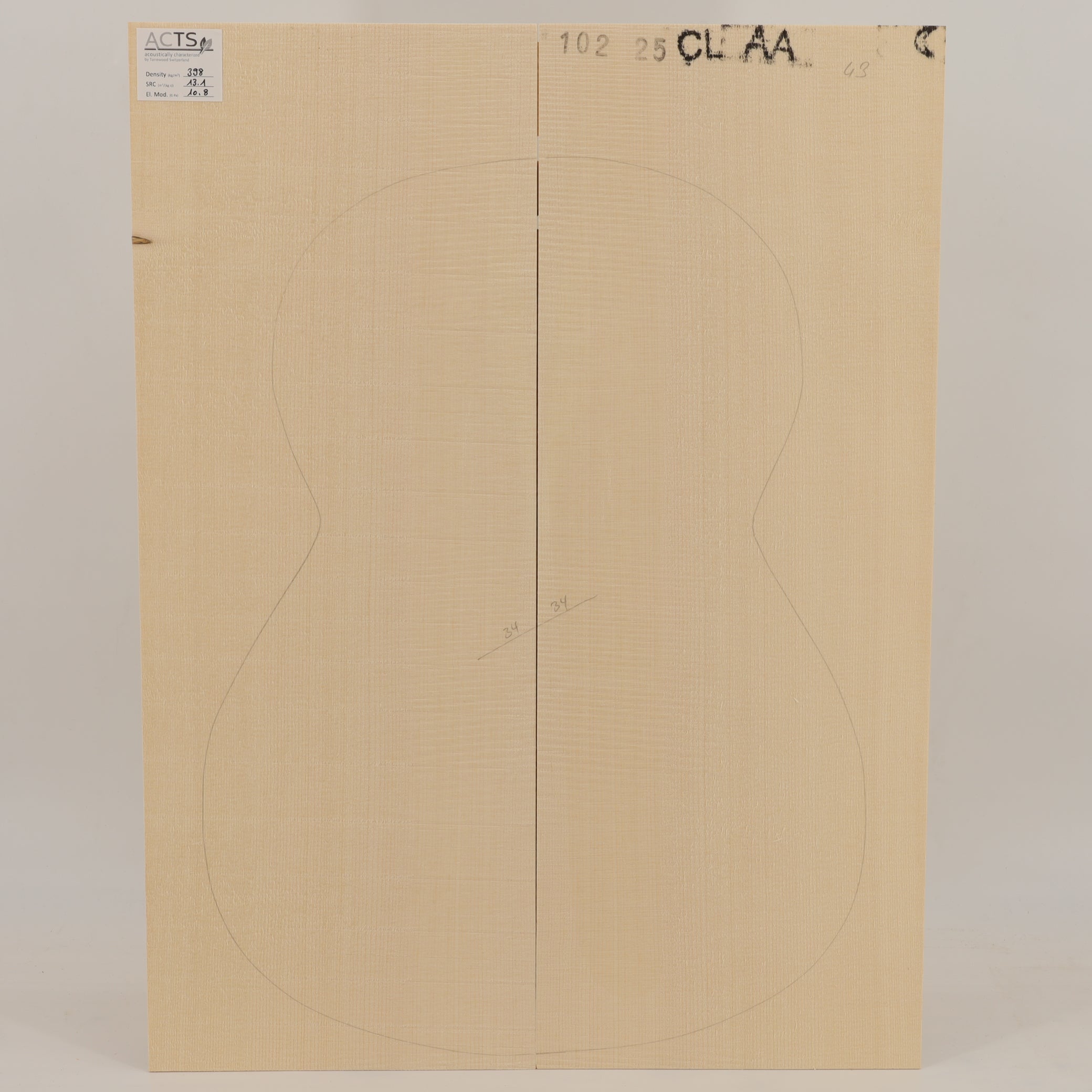 ACTS Spruce Top for Classical Guitar AA (no. 2825)