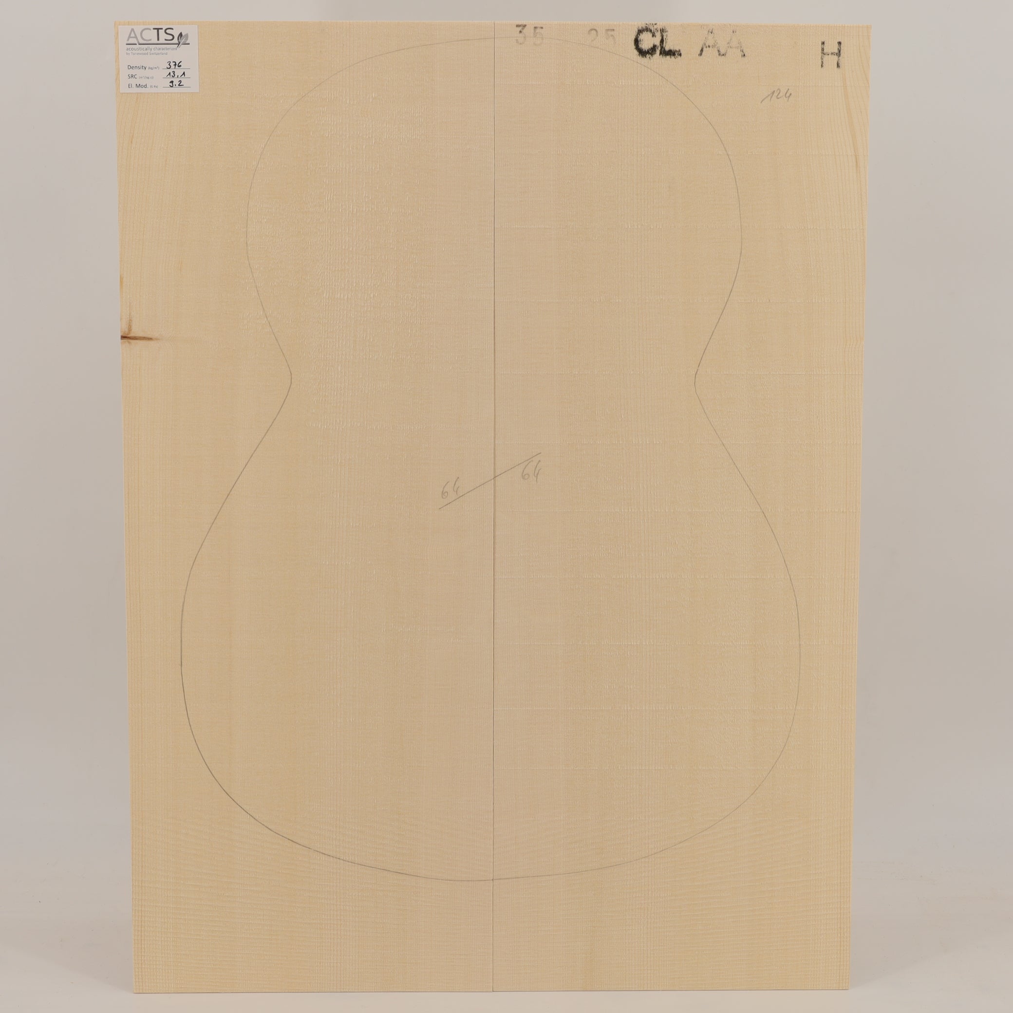 ACTS Spruce Top for Classical Guitar AA (no. 2844)