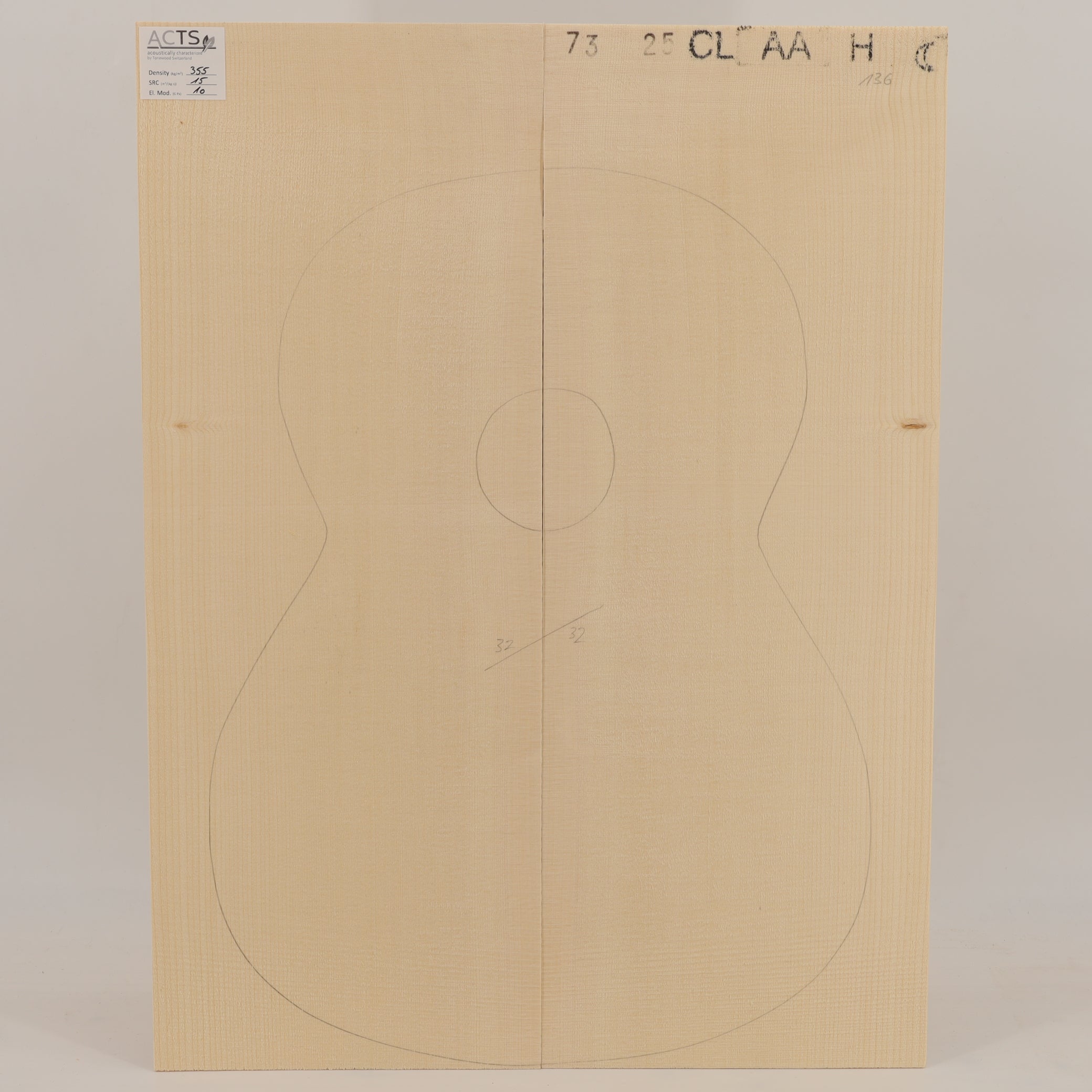 ACTS Spruce Top for Classical Guitar AA (no. 2856)