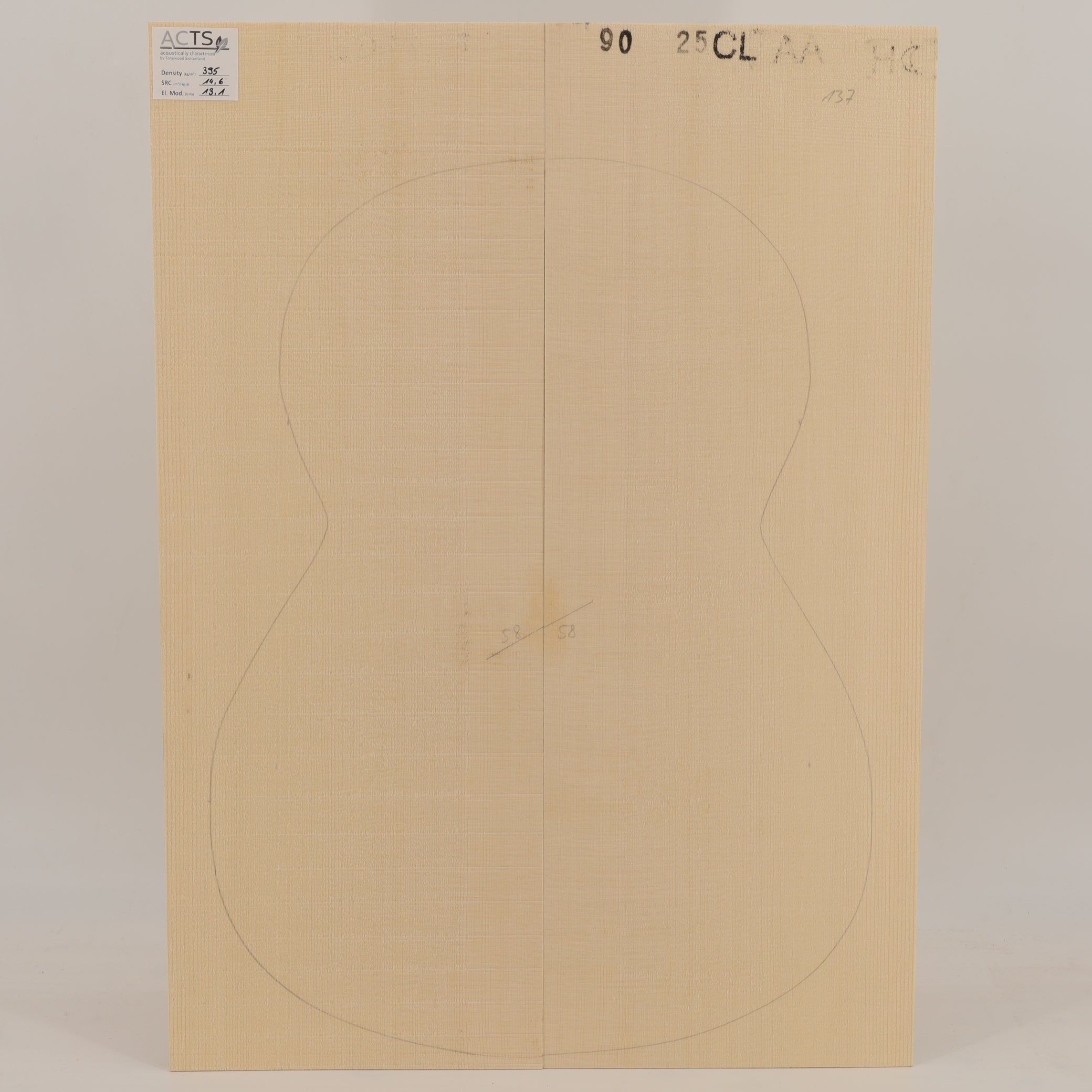 ACTS Spruce Top for Classical Guitar AA (no. 2857)