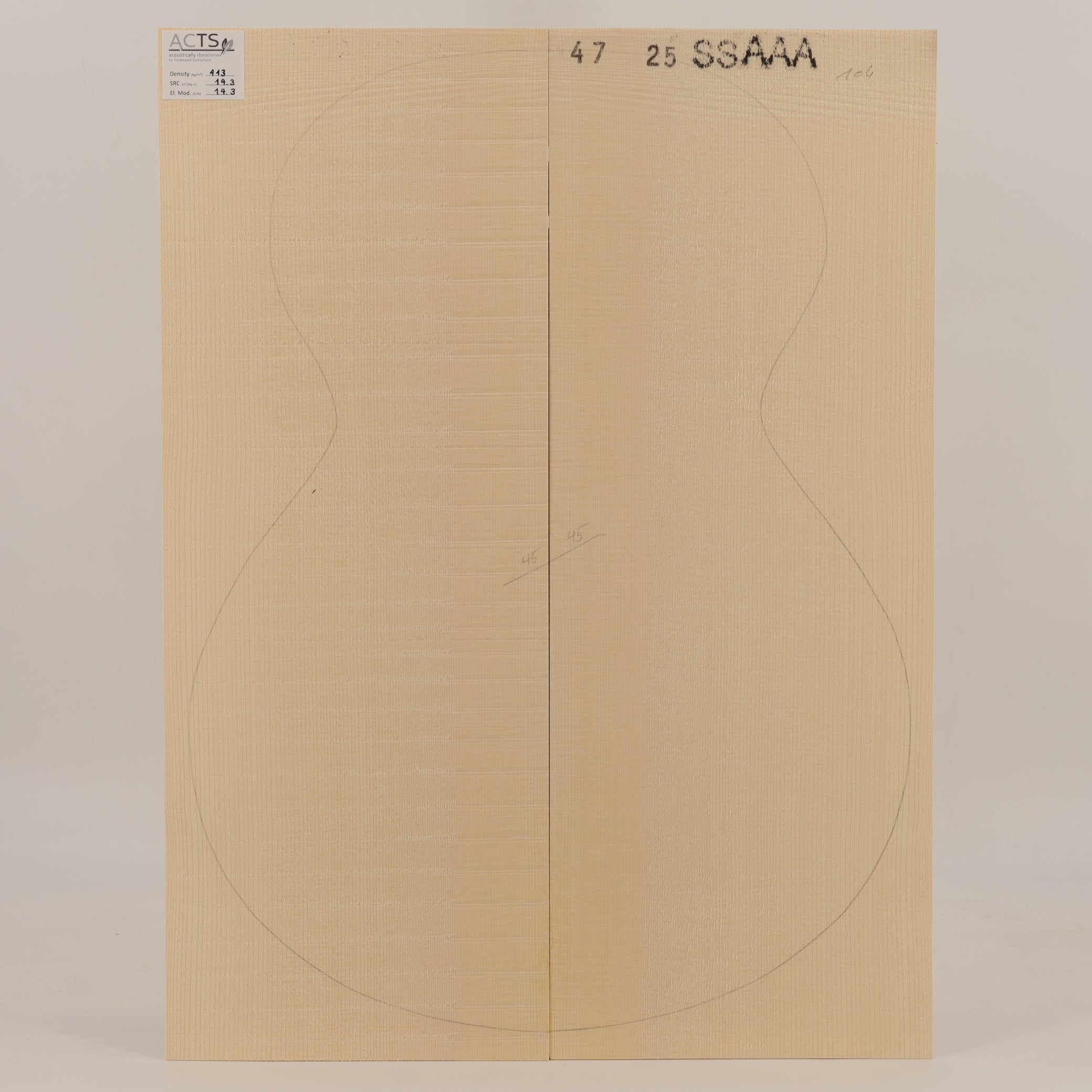 ACTS Spruce Top for Steelstring Guitar AAA (no. 2962)