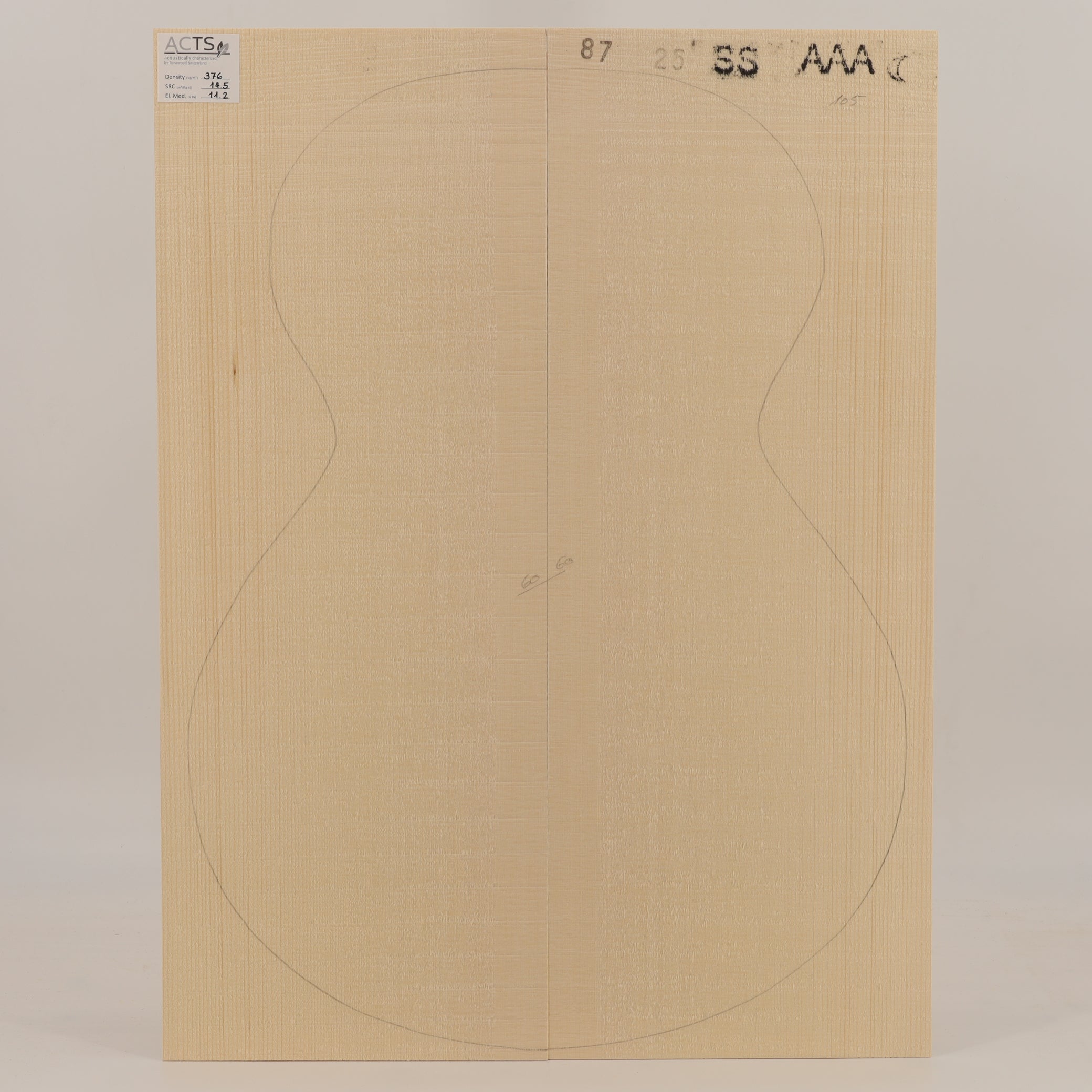 ACTS Fichtendecke für Steelstring Gitarre AAA (Nr. 2963)