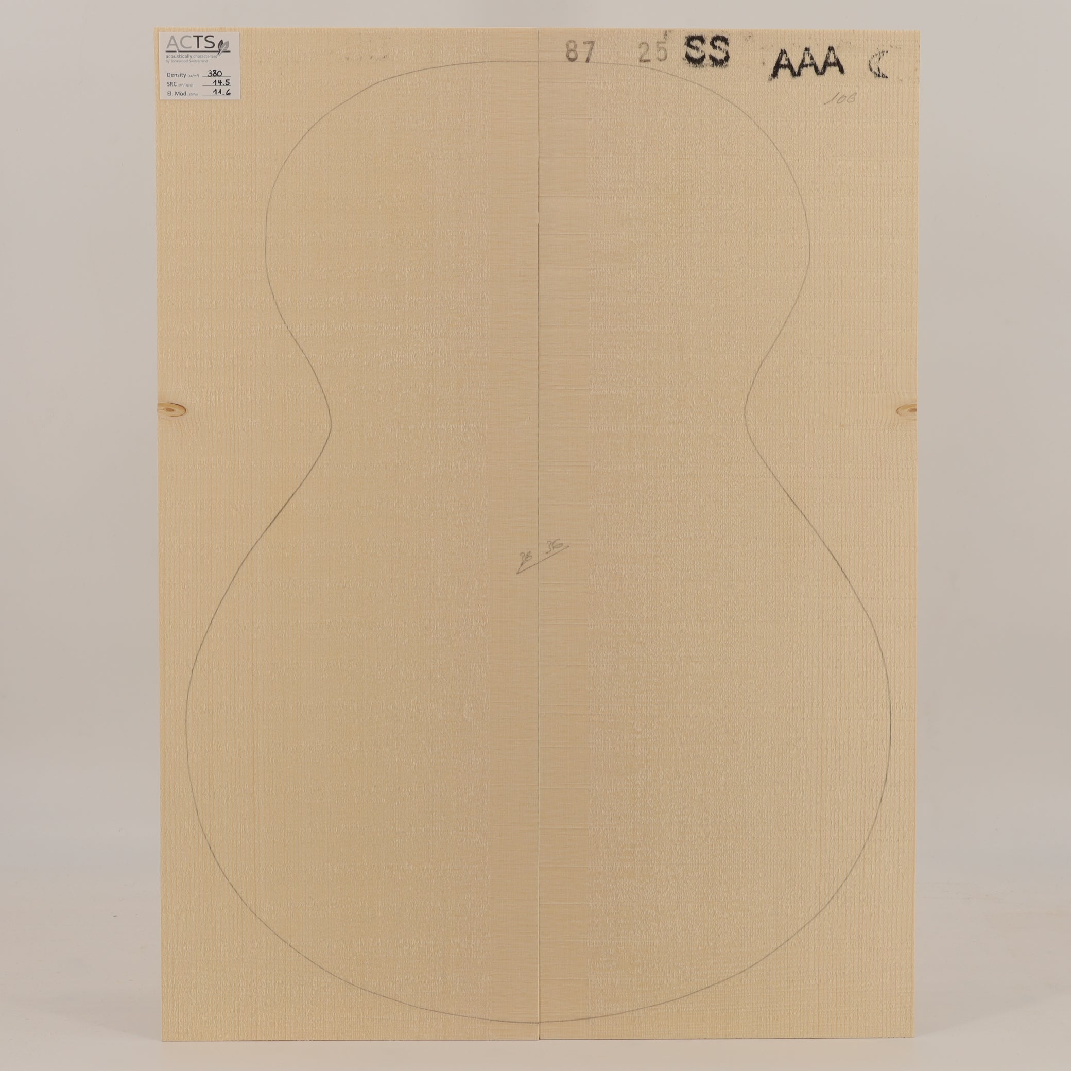 ACTS Fichtendecke für Steelstring Gitarre AAA (Nr. 2964)