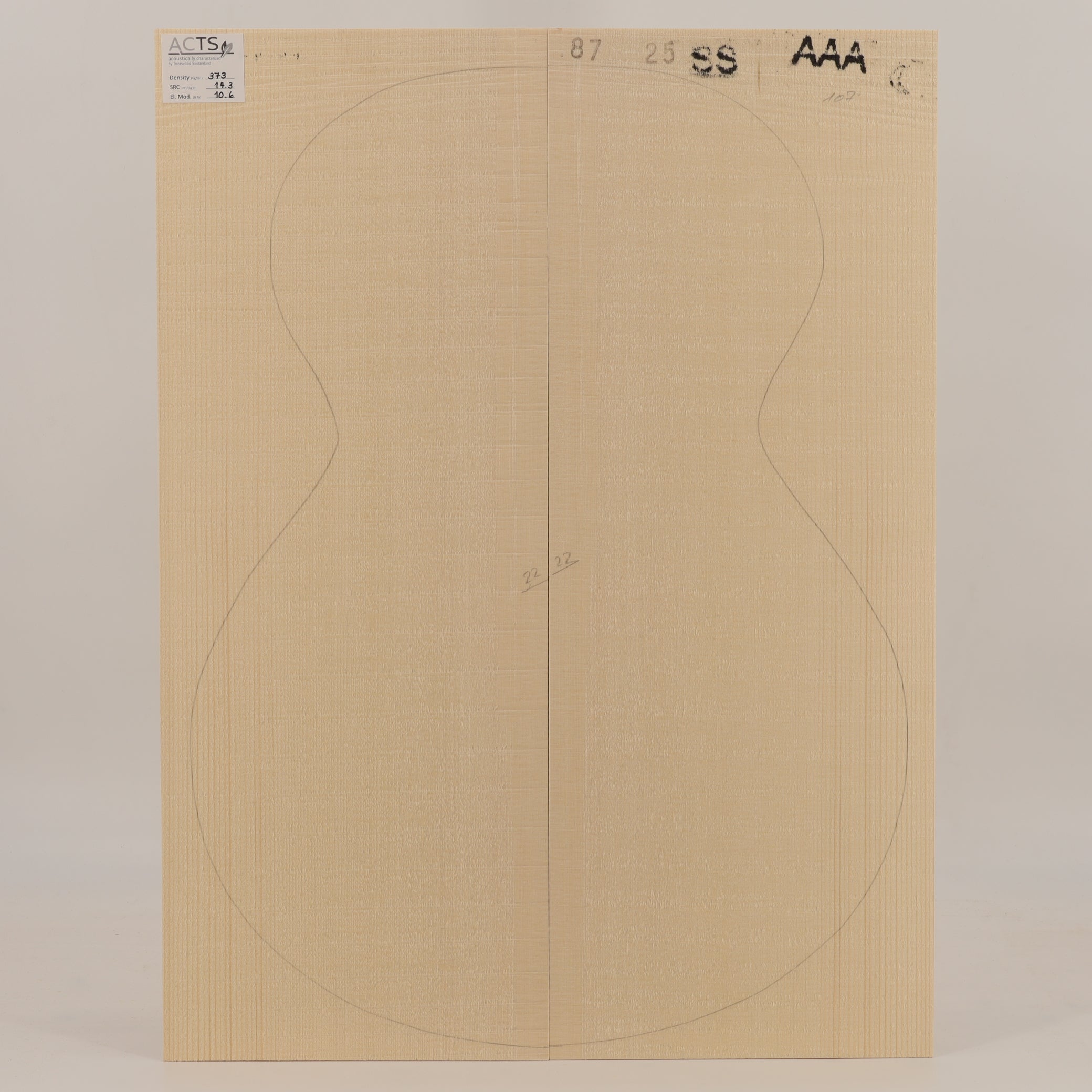 ACTS Fichtendecke für Steelstring Gitarre AAA (Nr. 2965)
