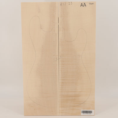 Maple Carved Top 2-piece for Electric Guitar AA (no. 3009)