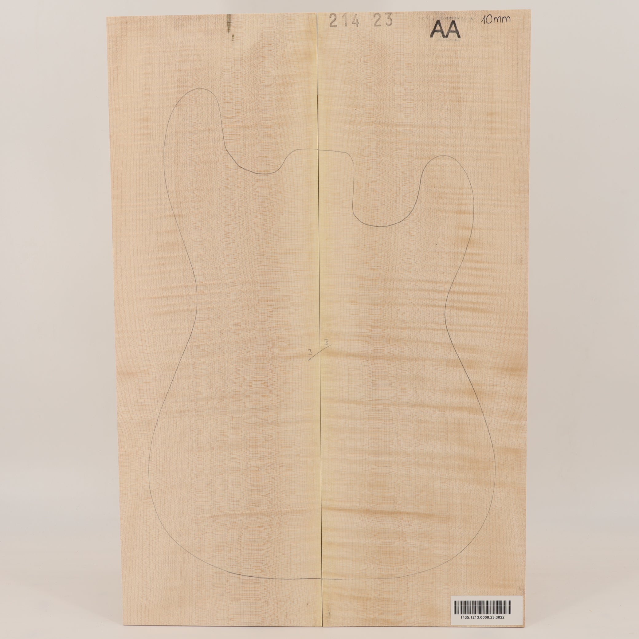Maple Drop Top 2-piece for Electric Guitar AA (no. 3022)