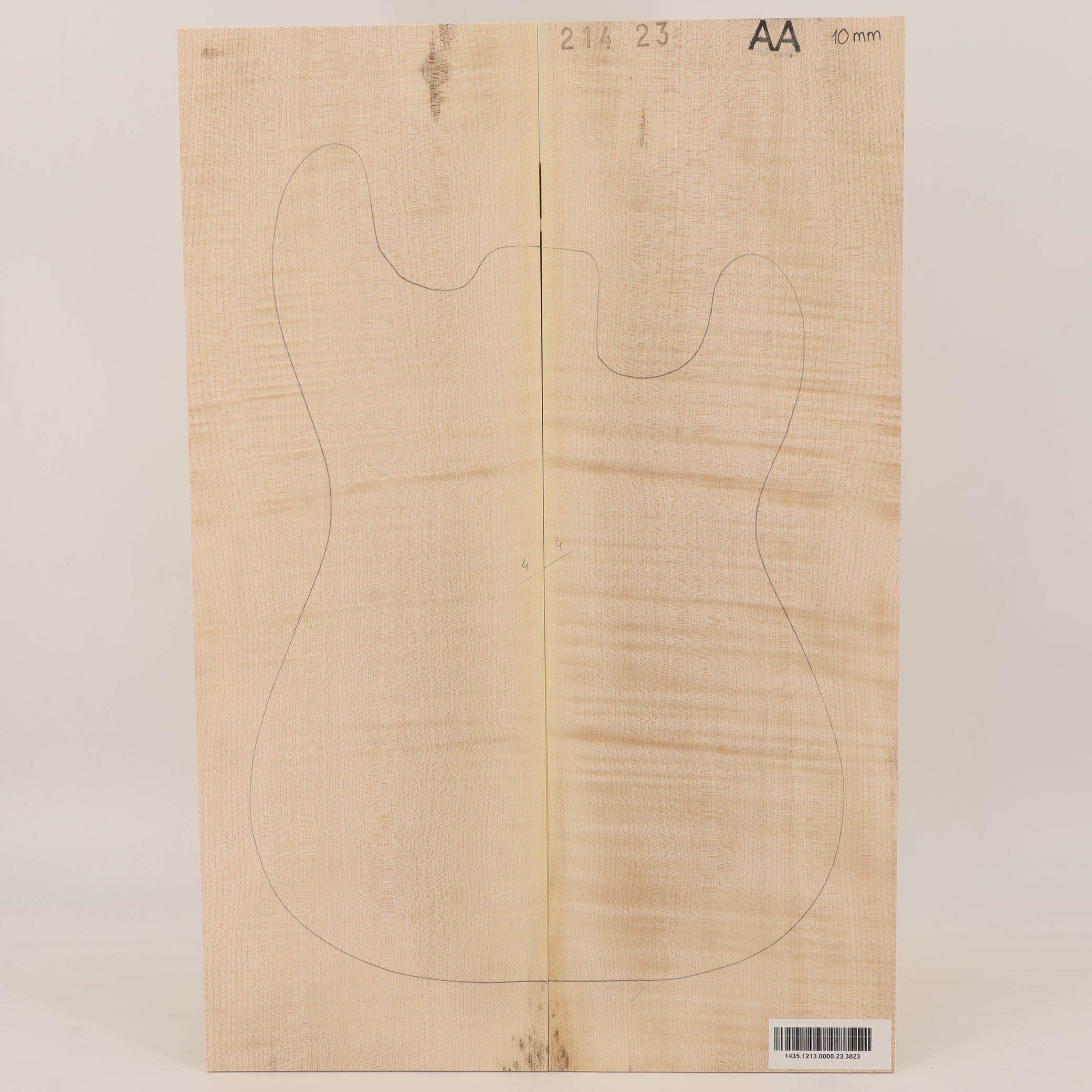 Maple Drop Top 2-piece for Electric Guitar AA (no. 3023)