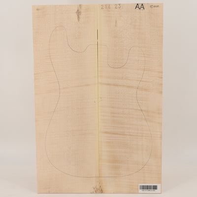 Maple Drop Top 2-piece for Electric Guitar AA (no. 3023)