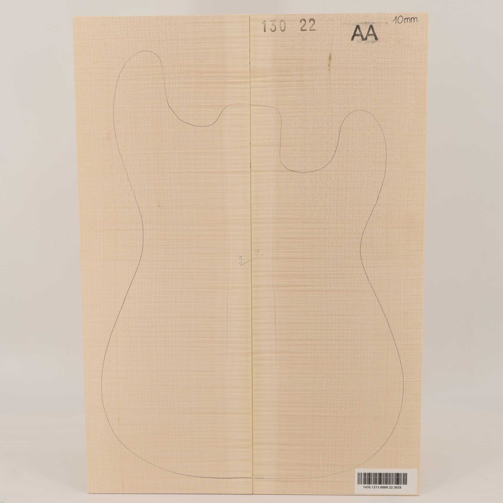 Ahorn Drop Top 2-teilig für E-Gitarre AA (Nr. 3025)