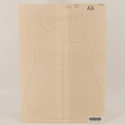 Ahorn Drop Top 2-teilig für E-Gitarre AA (Nr. 3025)