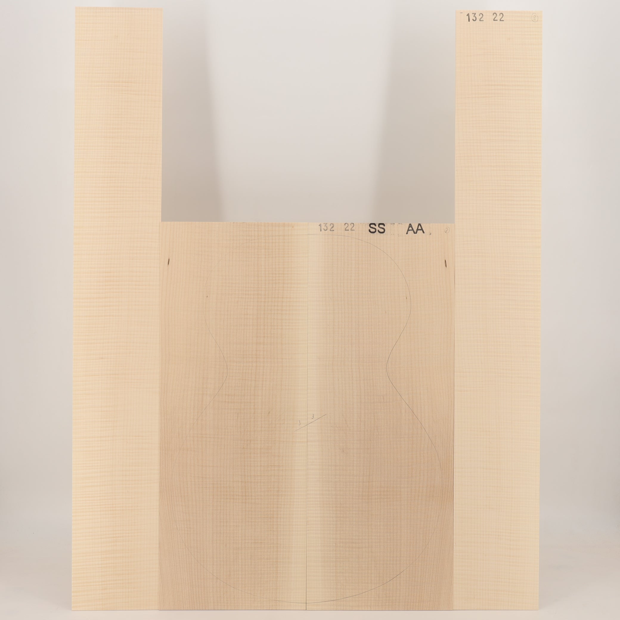 Maple Set (Back/Sides) for Steel String Guitar AA (no. 3028)