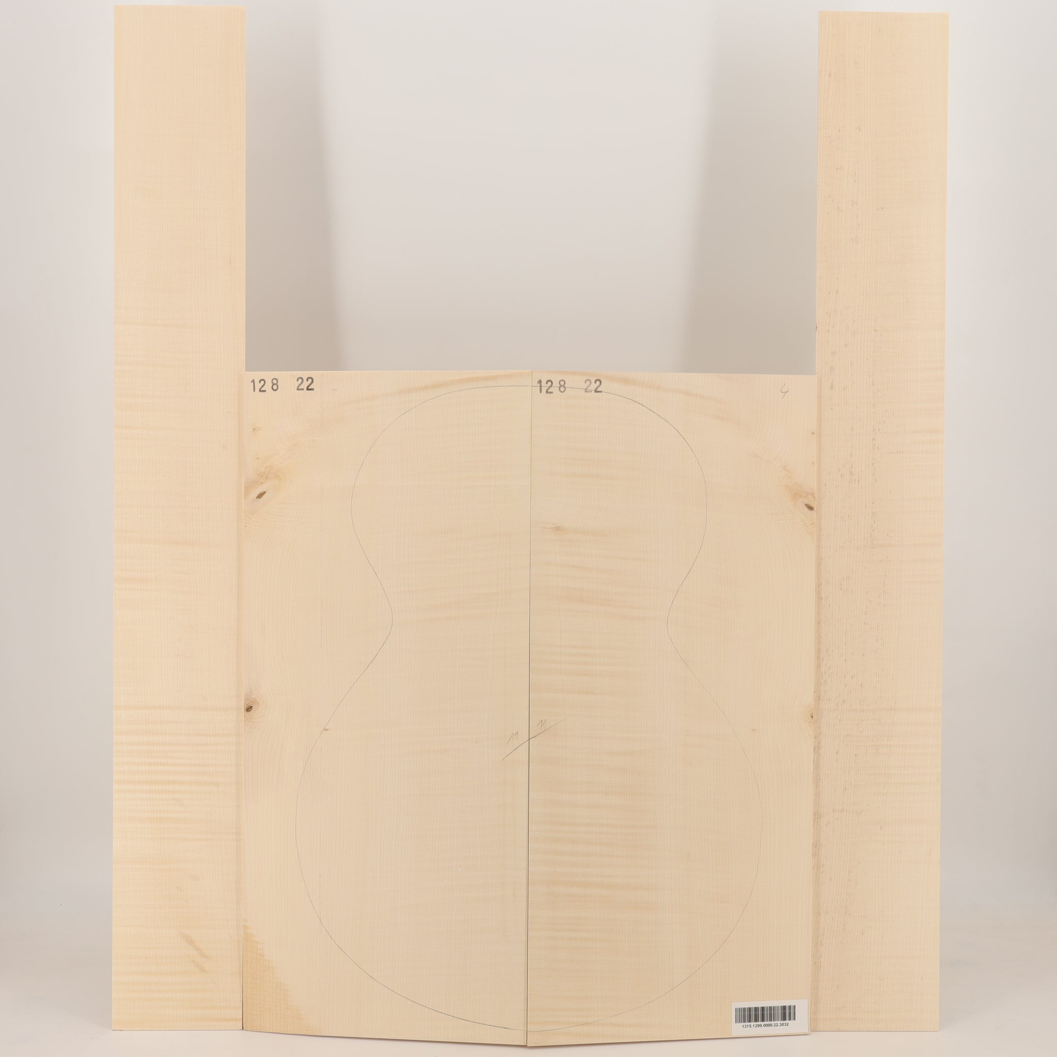 Maple Set (Back/Sides) for Archtop Guitar (no. 3032)