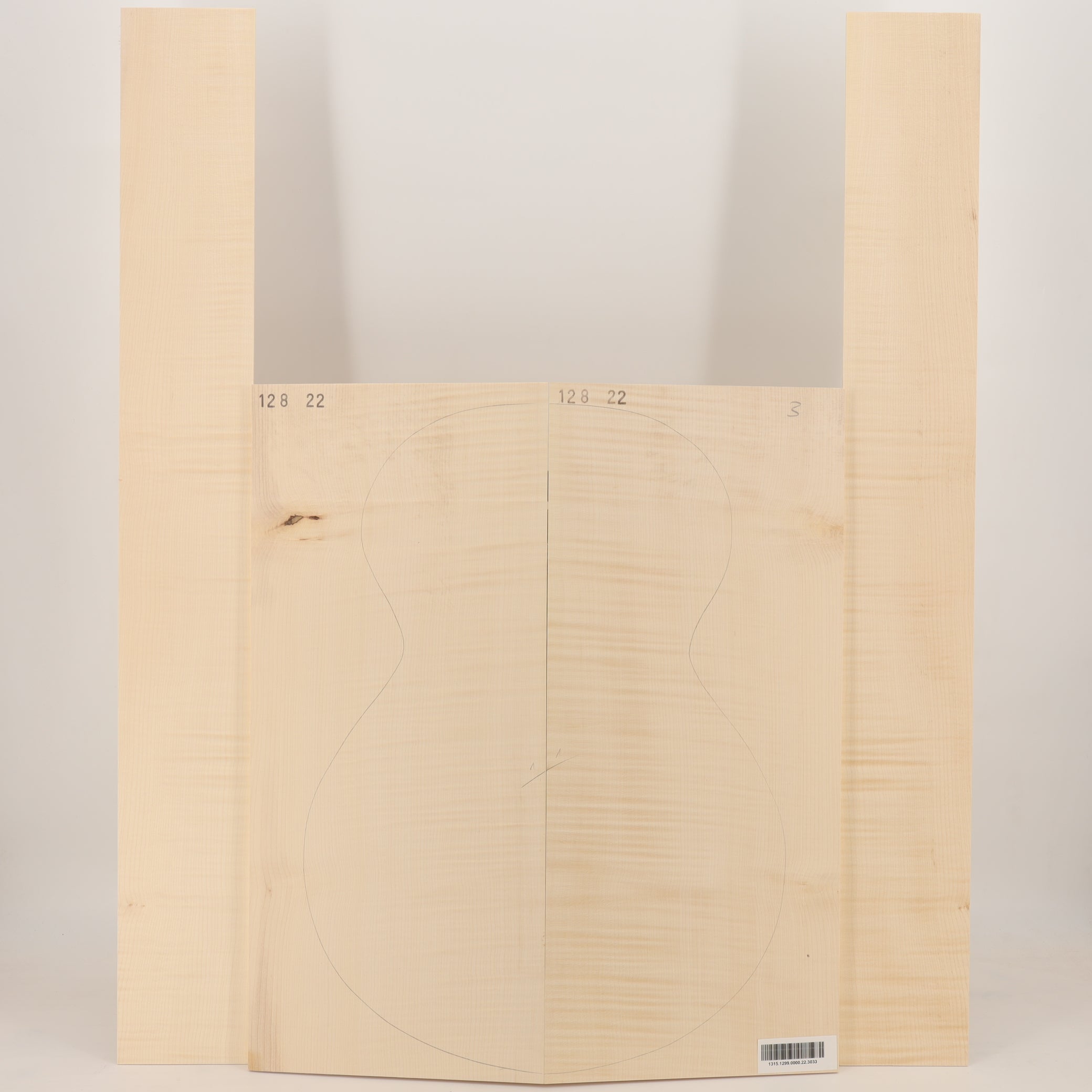 Maple Set (Back/Sides) for Archtop Guitar (no. 3033)