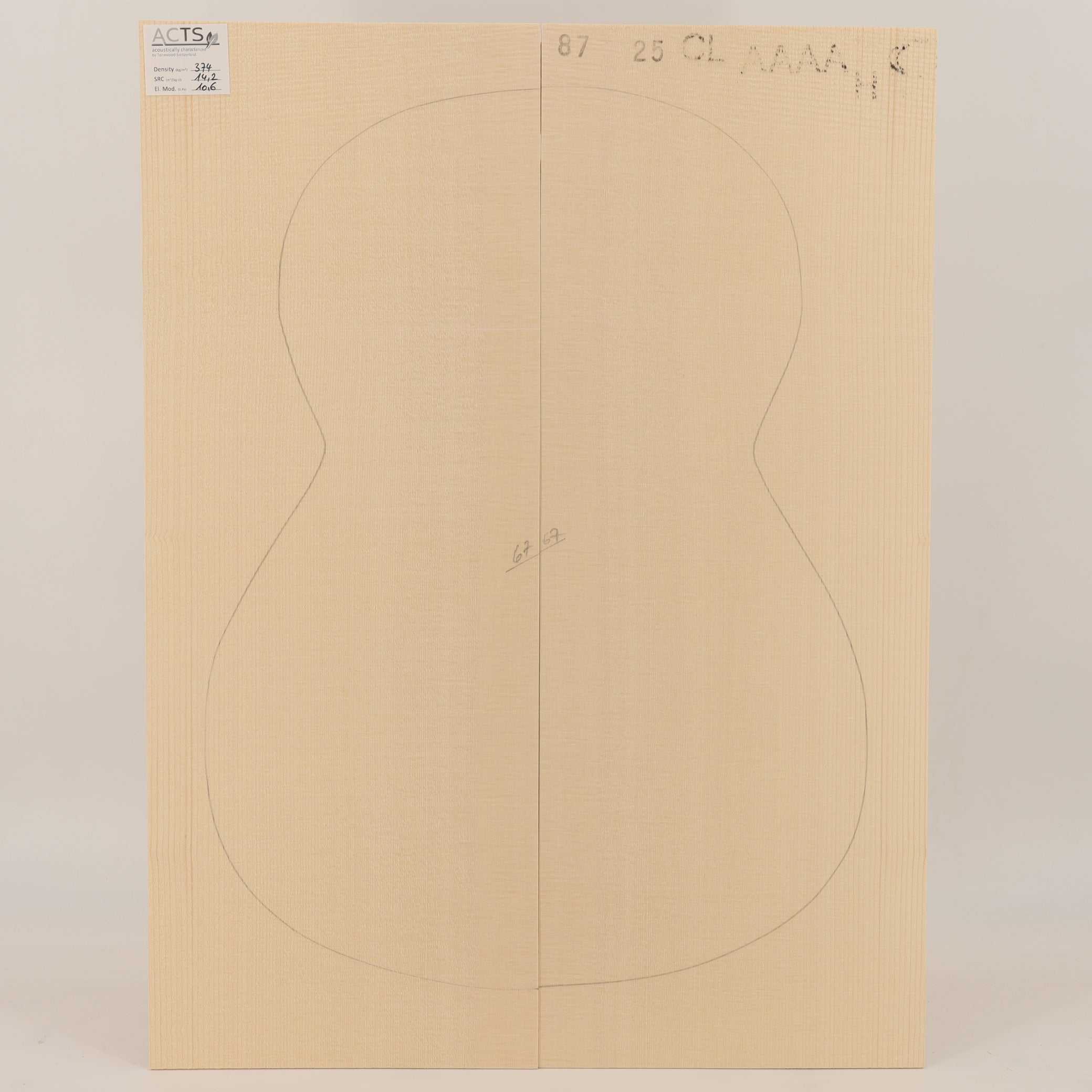 ACTS Spruce Top for Classical Guitar AAAA (no. 3137)