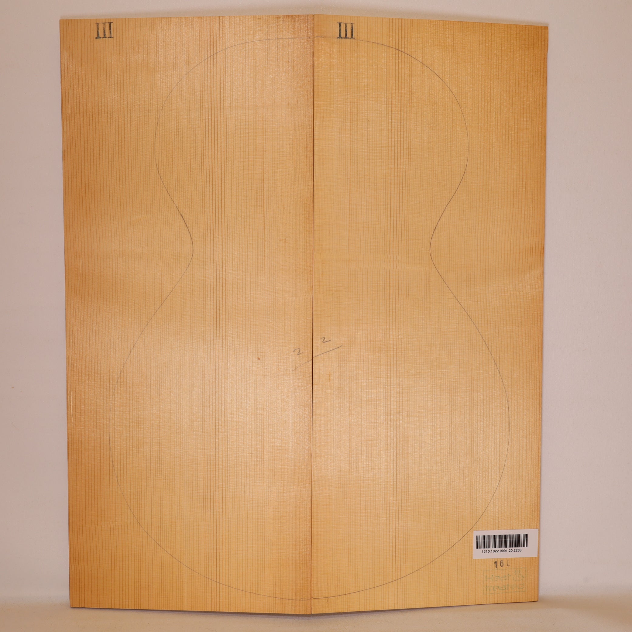 Thermo Spruce Top for Archtop Guitar III (no. 2263)