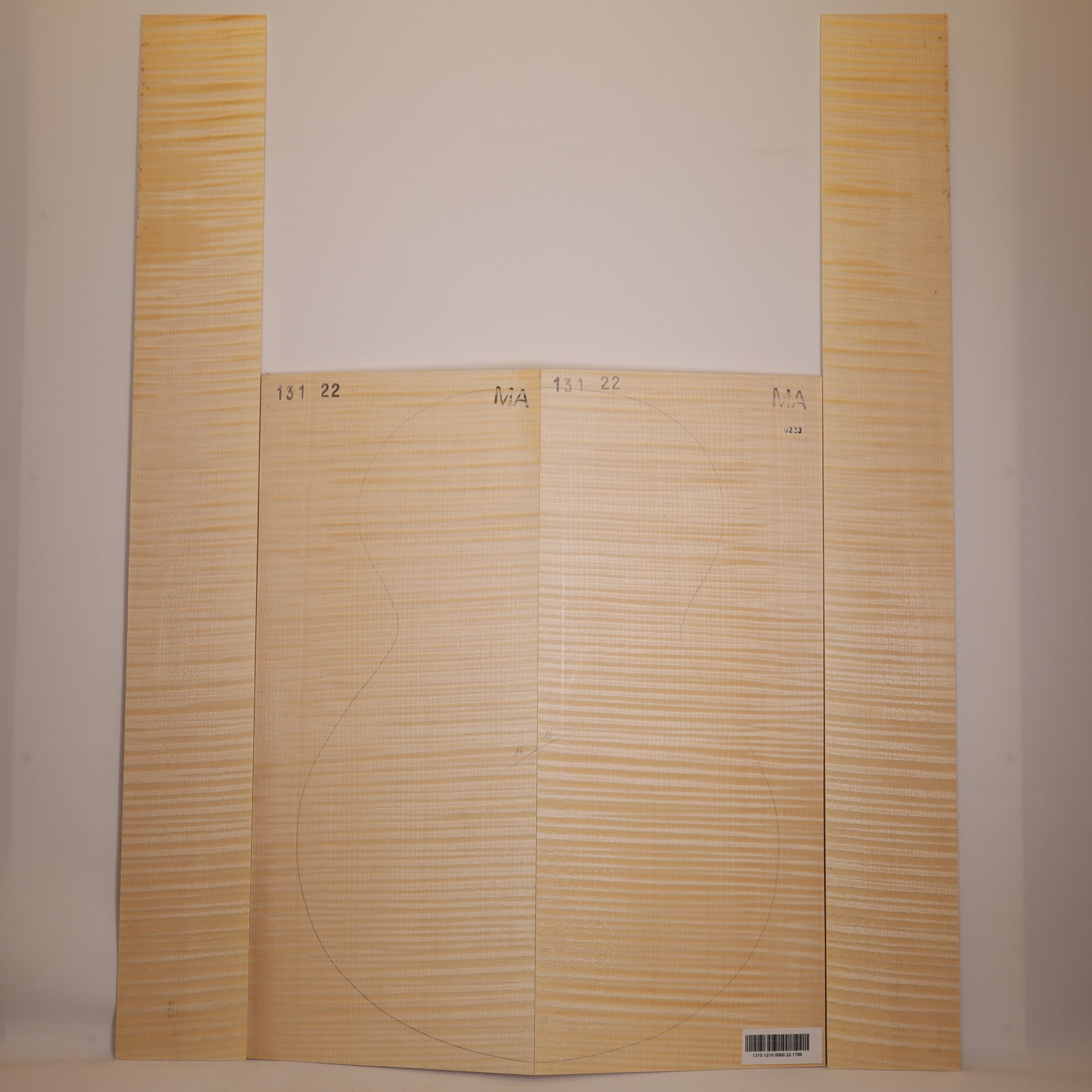 Ahorn Set (Boden/Zargen) für Archtop Gitarre MA (Nr. 1700)