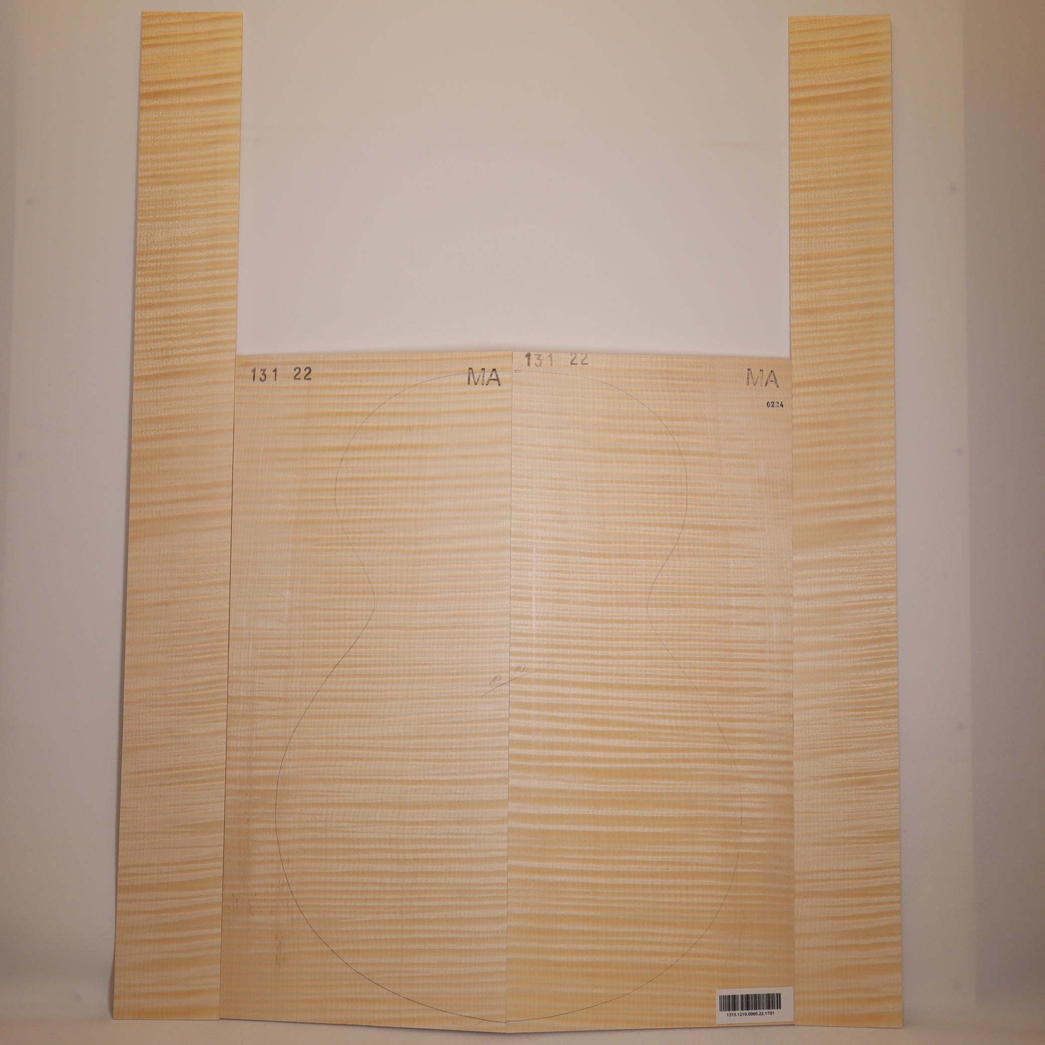 Ahorn Set (Boden/Zargen) für Archtop Gitarre MA (Nr. 1701)