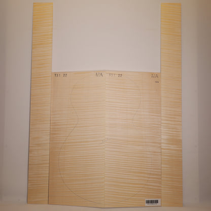 Ahorn Set (Boden/Zargen) für Archtop Gitarre MA (Nr. 1702)