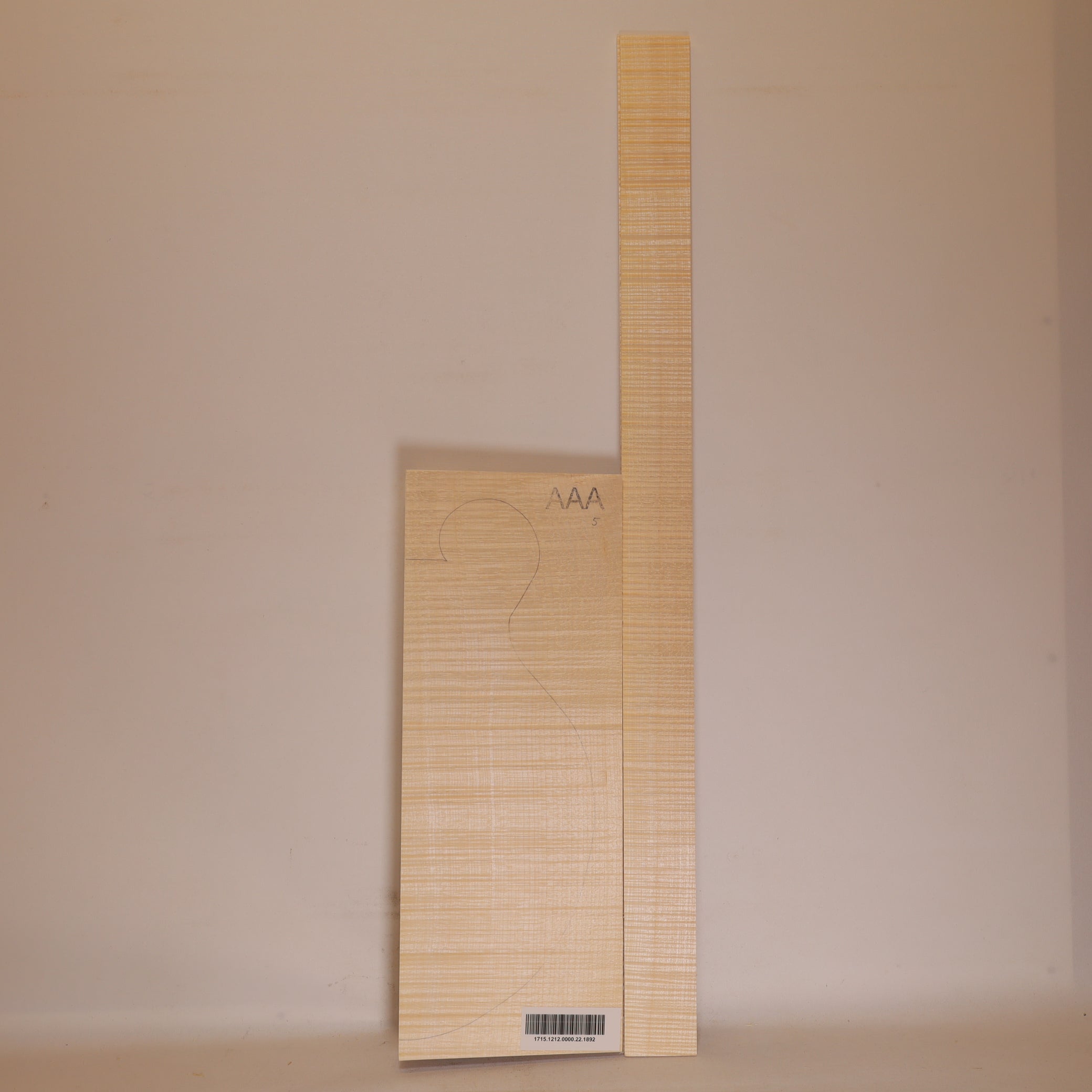 Maple Set (Back/Sides) for Mandolin Archtop AAA (no. 1892)