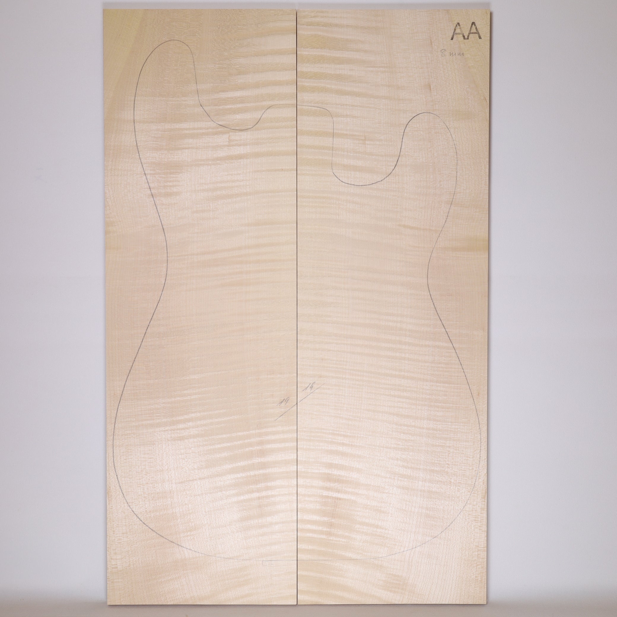 Maple DropTop 2-piece for Electric Guitar AA (no. 51)