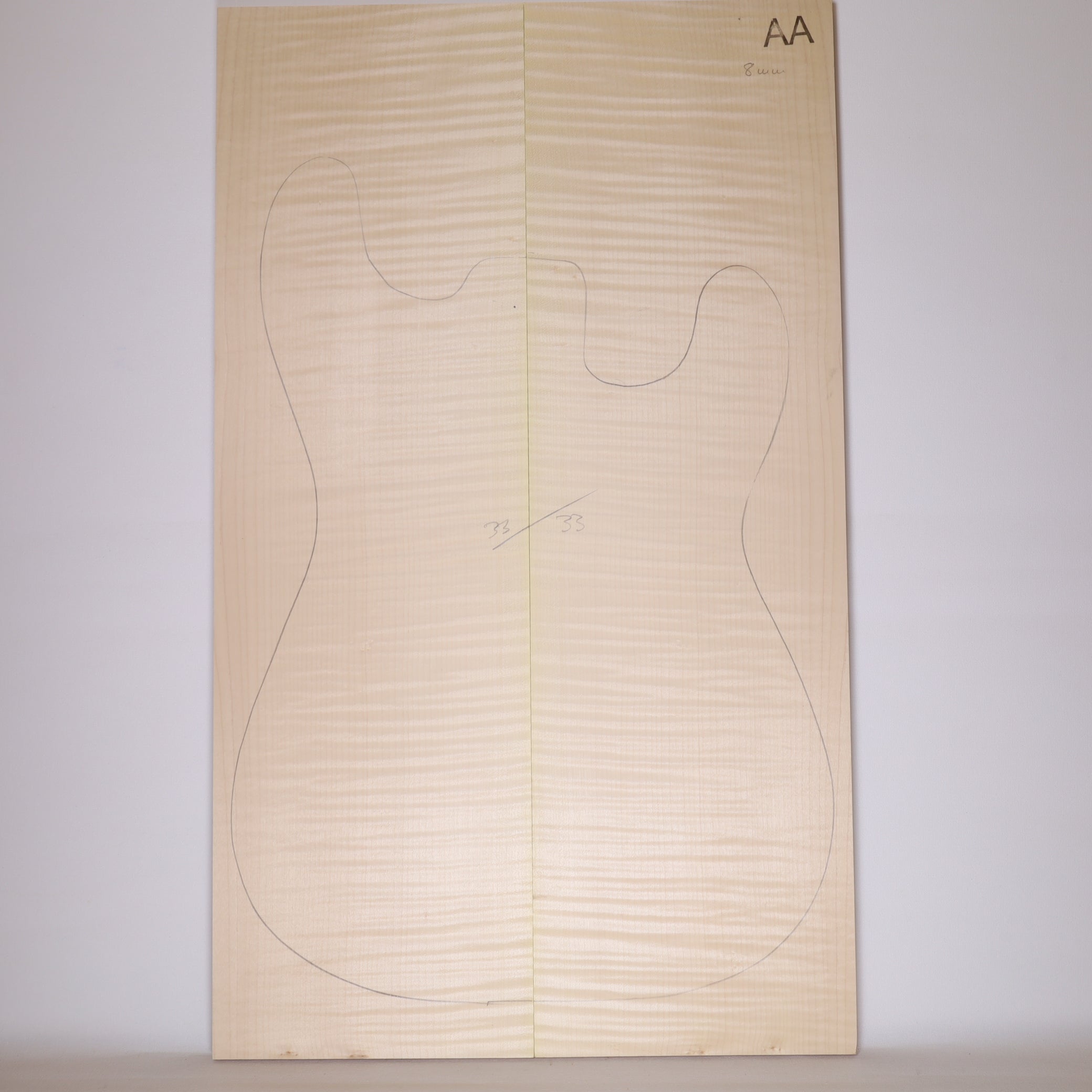 Maple DropTop 2-piece for Electric Guitar AA (no. 52)