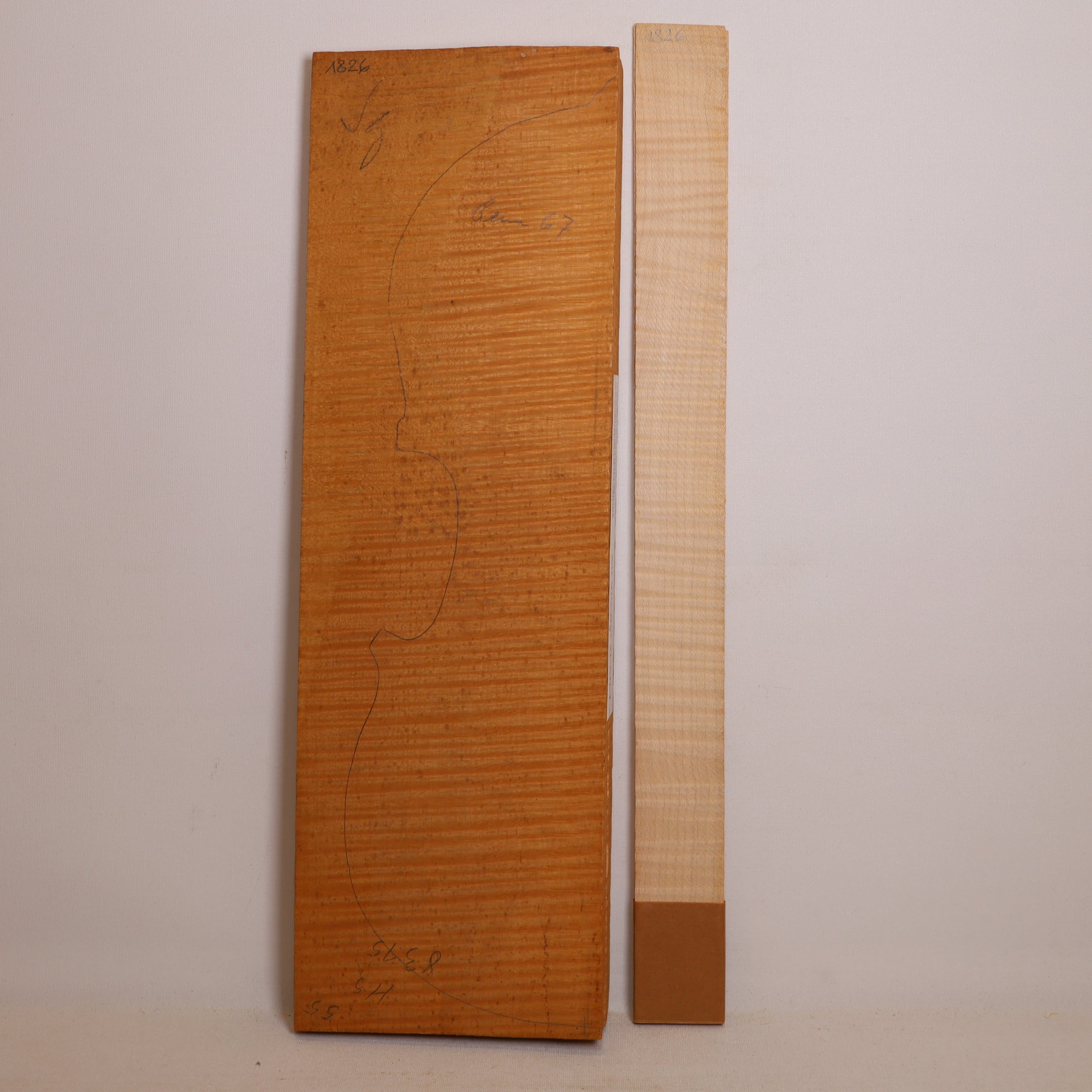 Maple Set (back/sides) for Violin from 1967 (no. 1826)