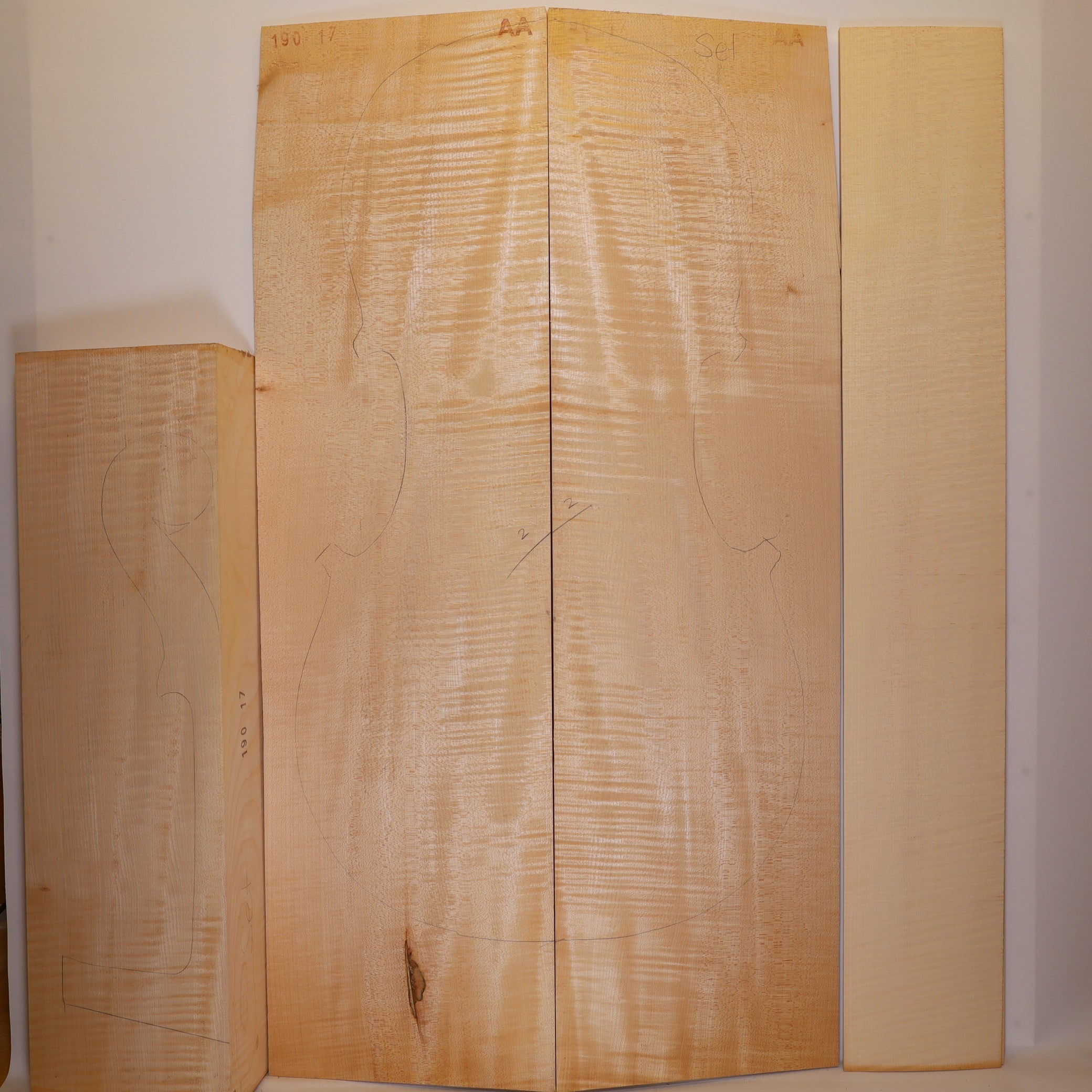 Maple Set (Back/Neck/Sides) for Cello AA (no. 241)