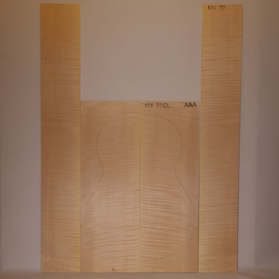 Ahorn Set (Boden/Zargen) für klassische Gitarre AAA (Nr. 2020)