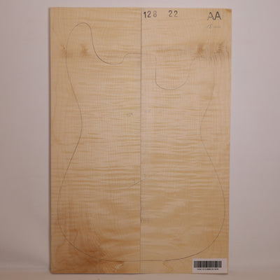 Ahorn Carved Top 2-teilig für E-Gitarre AA (Nr. 1610)