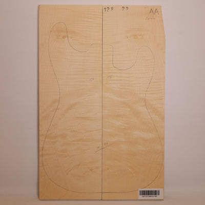 Ahorn Carved Top 2-teilig für E-Gitarre AA (Nr. 1607)