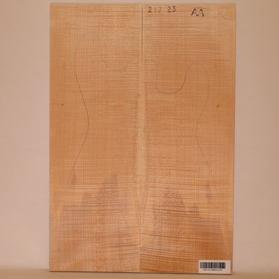 Maple Carved Top 2-piece for Electric Guitar AA (no. 2191)