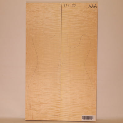 Maple Carved Top 2-piece for Electric Guitar AAA (no. 2184)